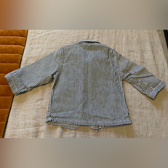 Kid’s Vintage Oshkosk Railroad Engineer Stripe Denim Chore Jacket - Picture 2 of 2